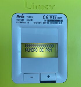 Un compteur Linky et le PRM